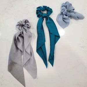 3 Silky Ribbon Hair Ties